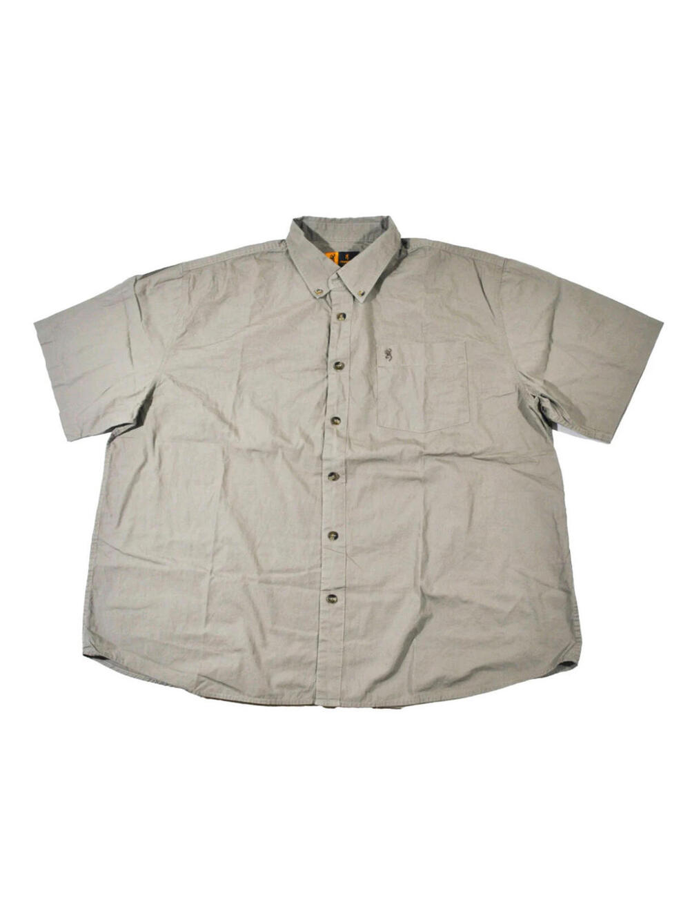 Browning Hunting Outdoors Brown Mens Short Sleeve Button Shirt Size 2X-Large